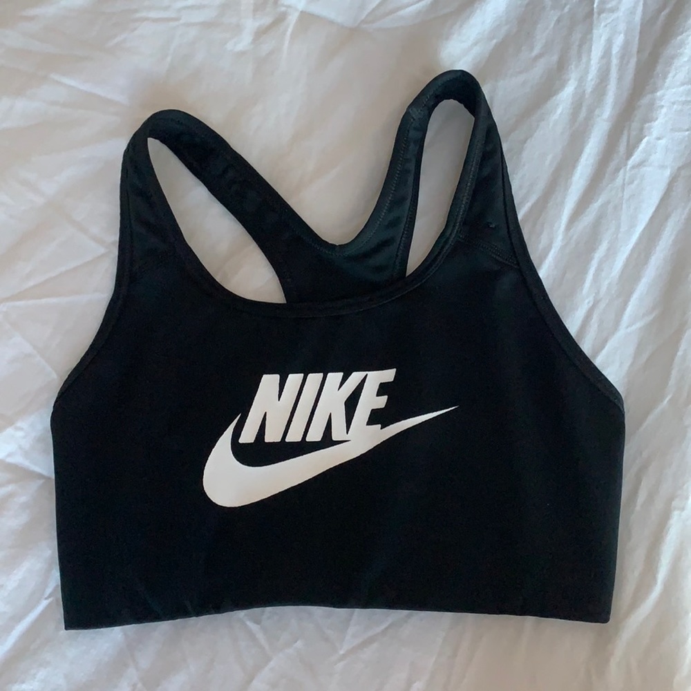Nike Logo Sports Bra Black